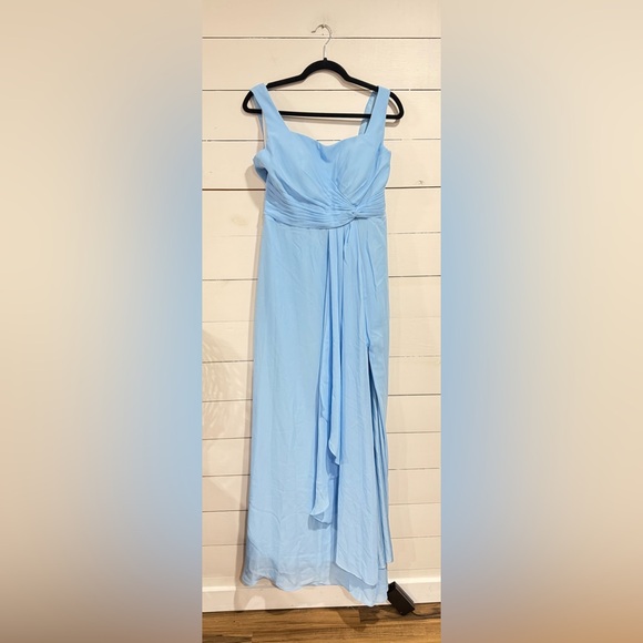 Light Blue Formal Chiffon Dress - Picture 1 of 7